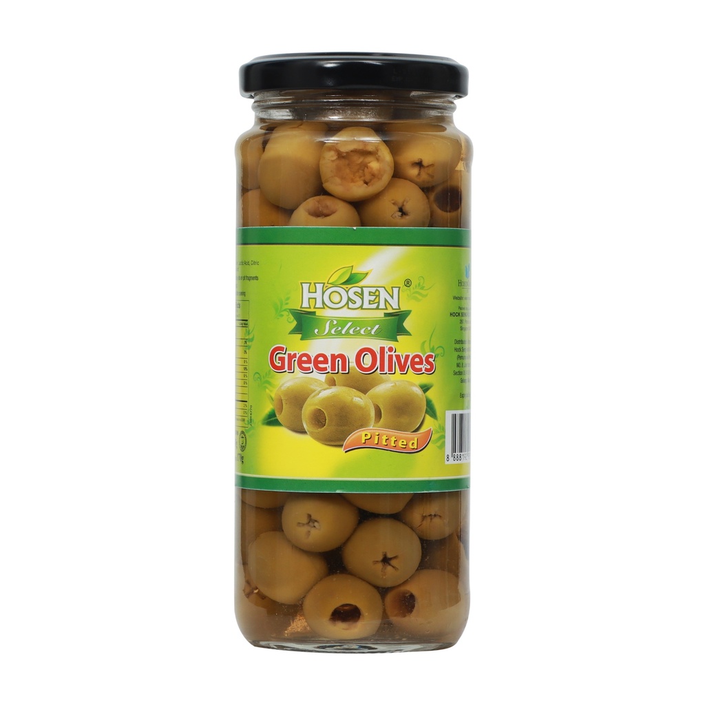 HOSEN PITTED GREEN OLIVES 345G