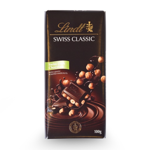 LINDT DARK HAZELNUT 100G