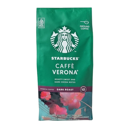 STARBUCKS DARK ROAST CAFE VERONA GROUND COFFEE 200G