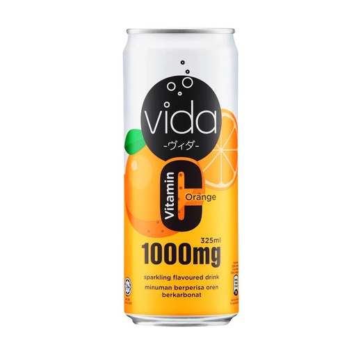 VIDA C 1000MG ORANGE SPARKLING DRINK 325ML