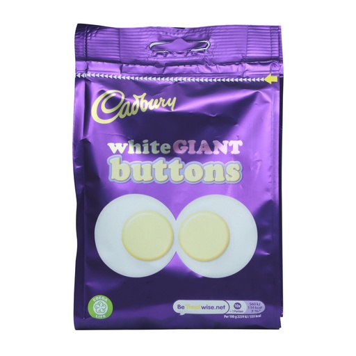 CADBURY WHITE GIANT BUTTONS 110G