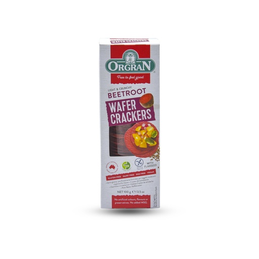 ORGRAN BEETROOT WAFER CRACKERS 100G