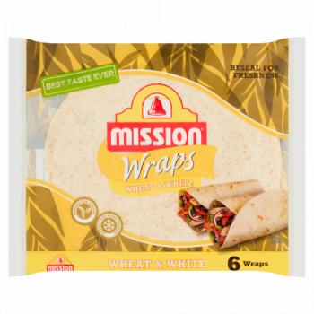 MISSION 6 WHEAT & WHITE WRAPS 367G