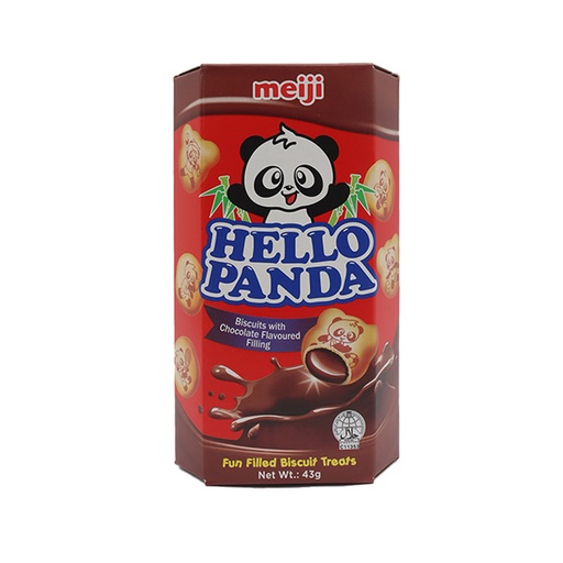 MEIJI HELLO PANDA CHOCOLATE FILLED BISCUITS 43G