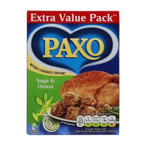 PAXO SAGE & ONION STUFFING 340G