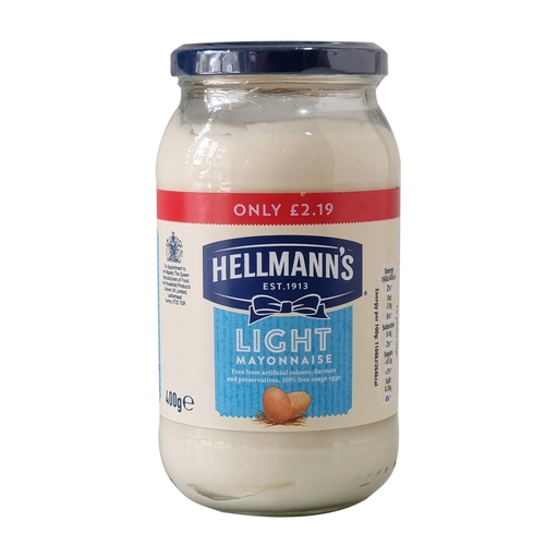 HELLMANN'S LIGHT MAYONNAISE 400G