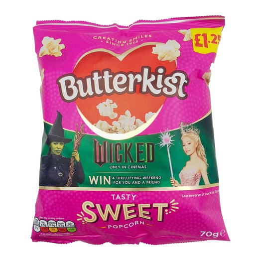 BUTTERKIST TASTY SWEET POPCORN 70G