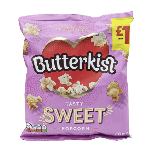 BUTTERKIST TASTY SWEET POPCORN 70G