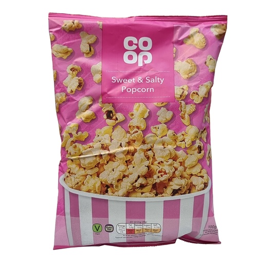 CO-OP SWEET & SALTED POPCORN 100G