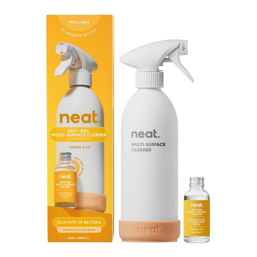 NEAT ANTIBACTERIAL MULTI SURFACE CLEANER REFILL STARTER PACK MANGO & FIG 500ML