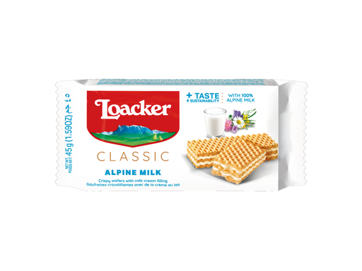 LOACKER CLASSIC ALPINE MILK 45G