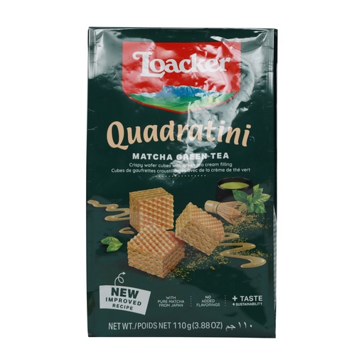 LOACKER QUADRTINI MATCHA - GREEN TEA 125G