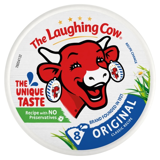 THE LAUGHING COW SPREADABLE CREAM CHEESE 8 TRIANGLES 133G