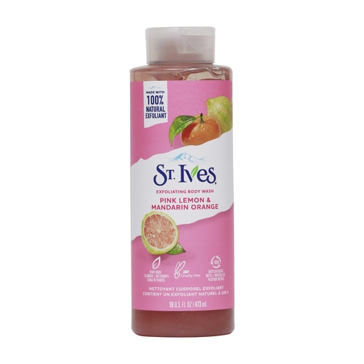 ST IVES SOOTHING BODY WASH PINK LEMON & MANDARIN ORANGE 473ML (16OZ)