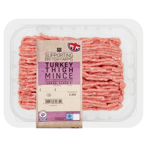 CO-OP BRITISH TURKEY THIGH MINCE 250G