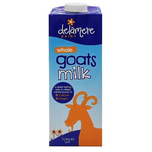 DELAMERE UHT WHOLE GOATS MILK 1LTR