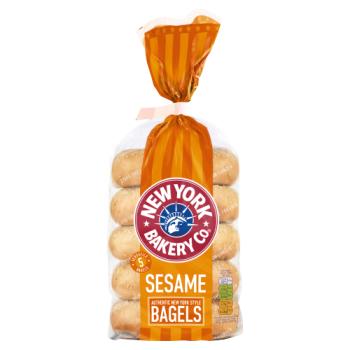 NEW YORK BAKERY CO. 4 SESAME BAGELS 425G