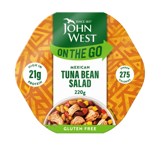 JOHN WEST ON THE GO MEXICAN TUNA BEAN SALAD 220G