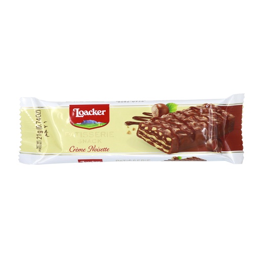 LOACKER PATISSERIE SNACK CREME NOISETTE 21G