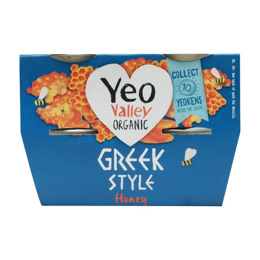 YEO VALLEY ORGANIC GREEK STYLE HONEY 4'S 100G