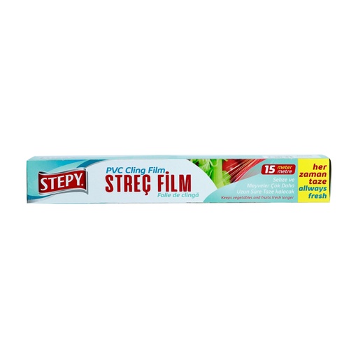 STEPY PVC CLING FILM 15M FOR FOOD