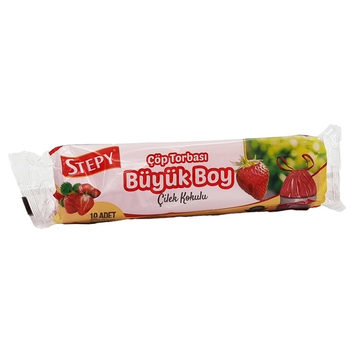 STEPY STRAWBERRY SCENTED GARBAGE BAG 65X70CM 10'S