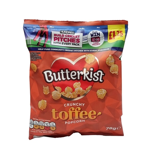 BUTTERKIST CRUNCHY TOFFEE POPCORN 78G