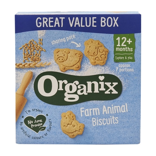 ORGANIX FARM ANIMAL BISCUITS 100G