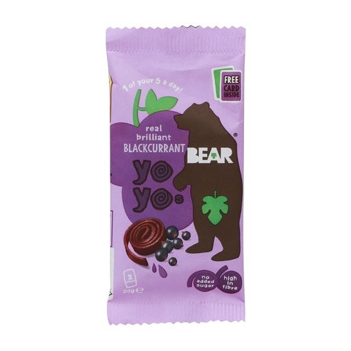 BEAR YOYO FRUIT ROLL BLACKCURRANT 20G