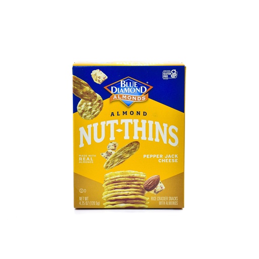 BLUE DIAMOND ALMOND NUT THINS PEPPER JACK CHEESE CRACKERS 120.5G