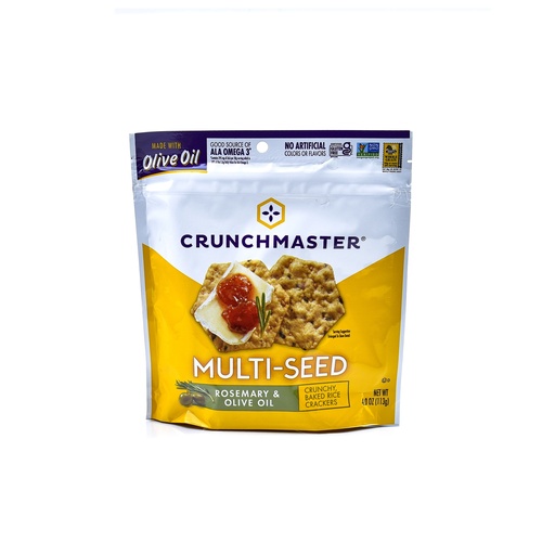 CRUNCHMASTER GLUTEN FREE MULTI-SEED CRACKERS ROSEMARY & OLIVE OIL 113G