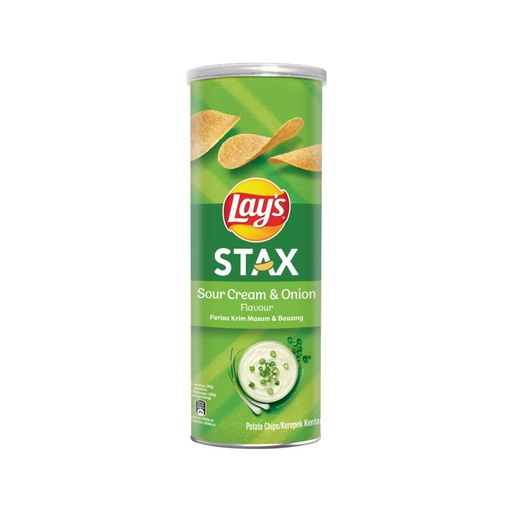 LAYS STAX SOUR CREAM & ONION 105G