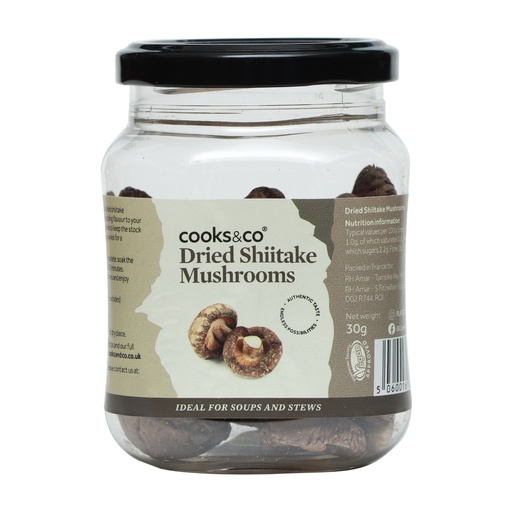 COOKS & CO DRIED SHIITAKE MUSHROOMS 30G