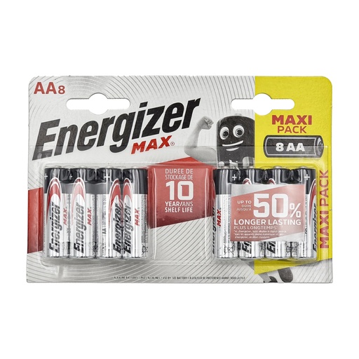 ENERGIZER MAX AA BATTERY 8'S PACK