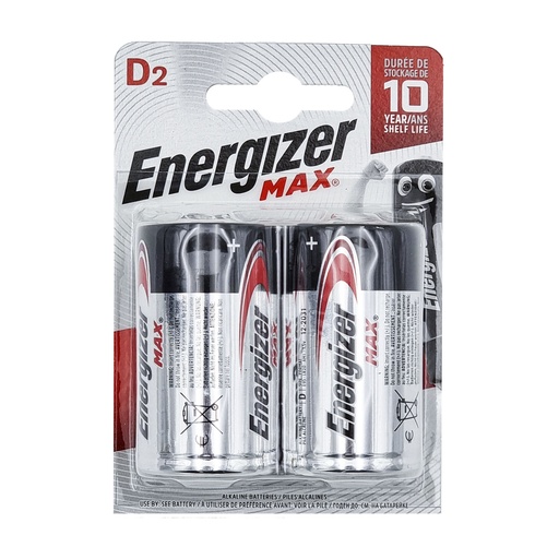 ENERGIZER MAX D BATTERY 2'S PACK