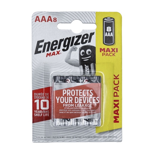 ENERGIZER MAX AAA BATTERY 8'S PACK