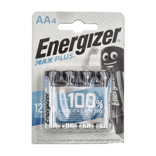 ENERGIZER MAX PLUS AA BATTERY 4'S PACK