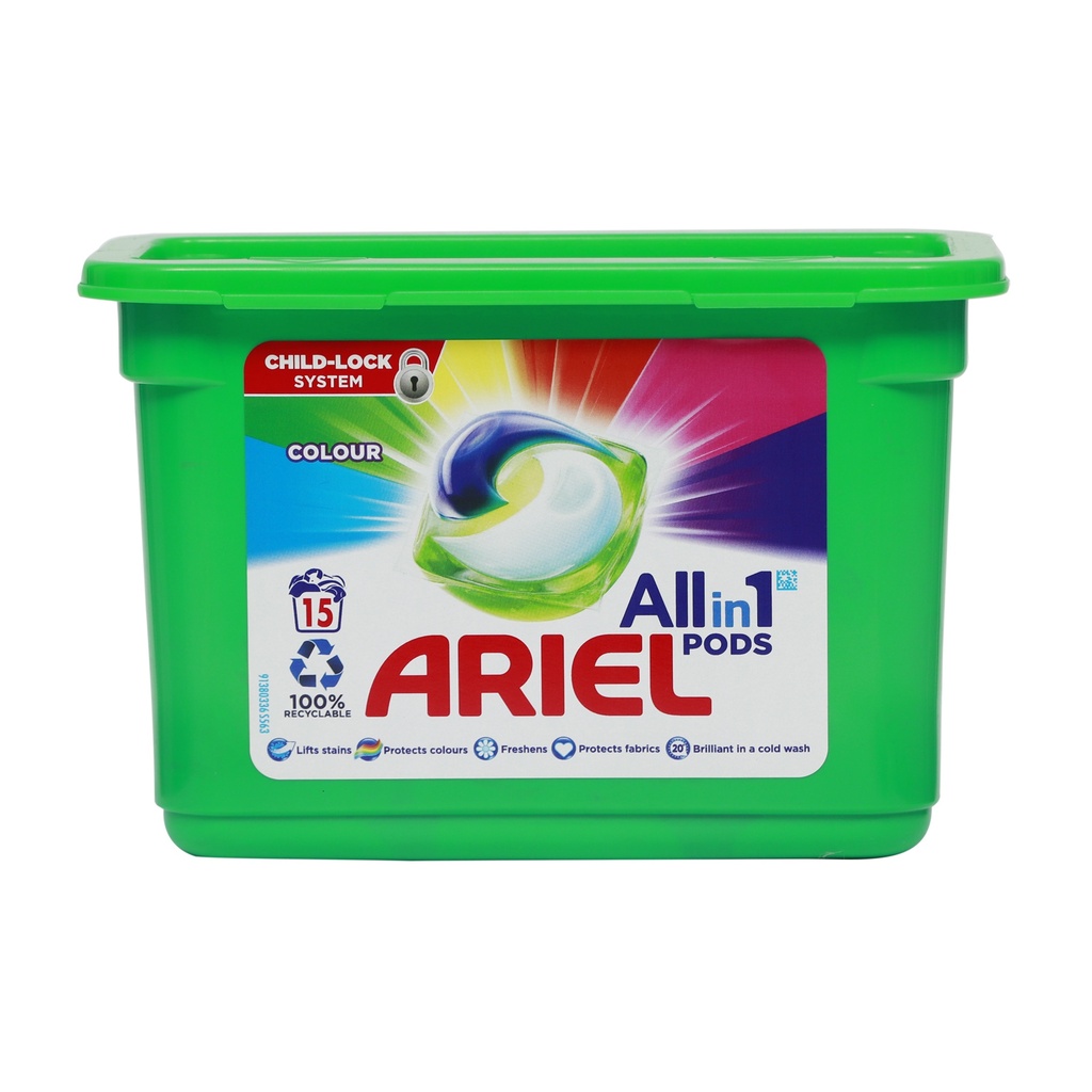 ARIEL ALLIN1 LAUNDRY PODS + OXI STAIN REMOVER 22'S WASH WHIM