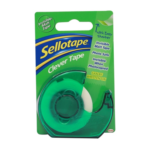 SELLOTAPE CLEVER MATT TAPE WITH DISPENSER