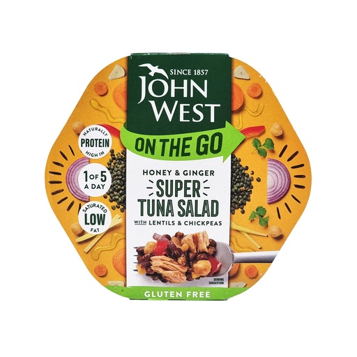 JOHN WEST ON THE GO HONEY & GINGER SUPER TUNA SALAD 220G