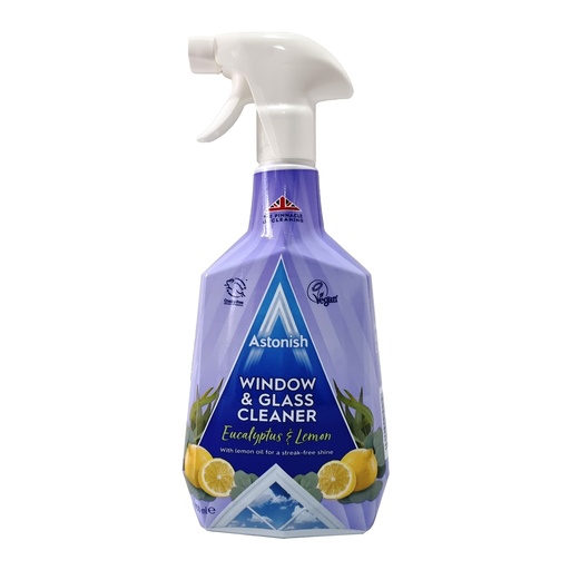 ASTONISH WINDOW & GLASS CLEANER EUCALYPTUS & LEMON 750ML