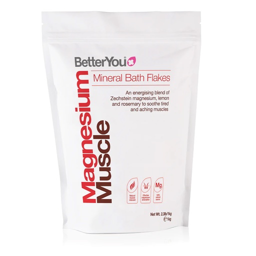 BETTER YOU MAGNESIUM MUSCLE MINERAL BATH FLAKES 1KG