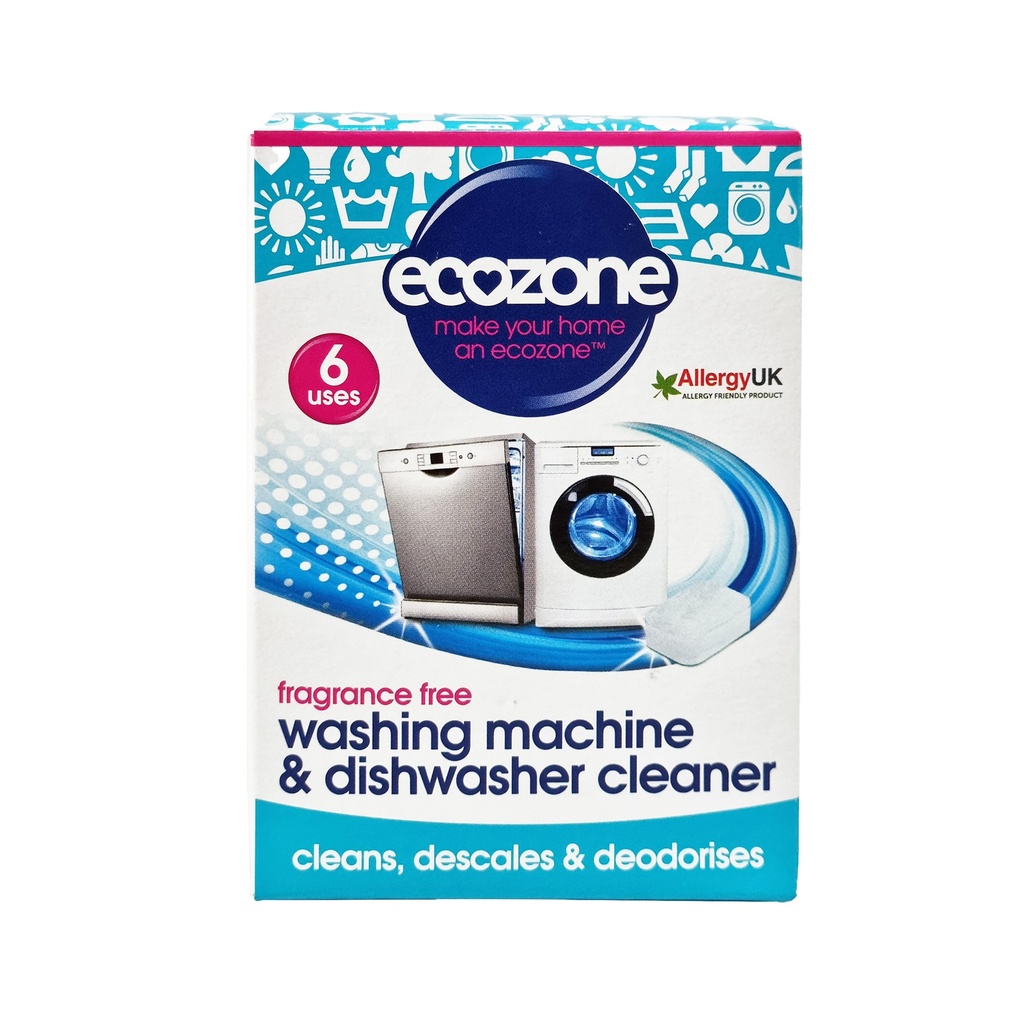 ECOZONE WASHING MACHINE & DISHWASHER CLEANER FRAGRANCE FREE 6'S 120G WHIM