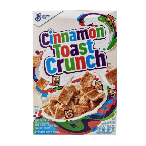 GENERAL MILLS CINNAMON TOAST CRUNCH CEREAL 340G