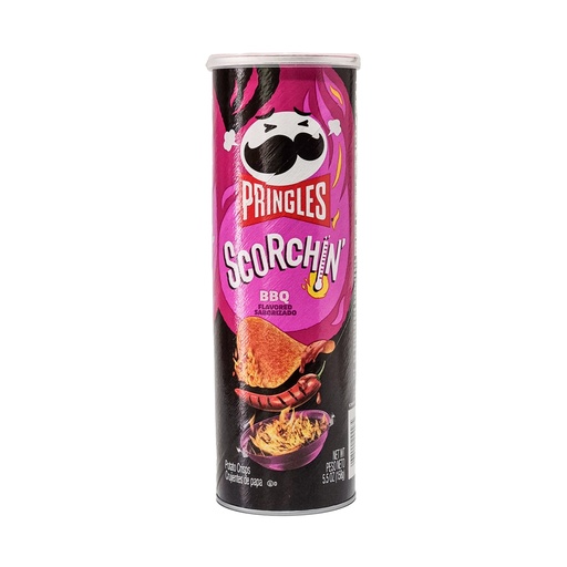 PRINGLES SCORCHIN CRISPS BBQ 158G