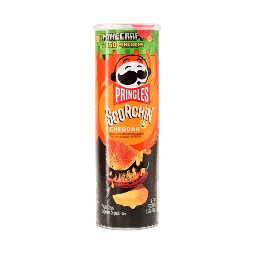 PRINGLES SCORCHIN CRISPS CHEDDAR 158G