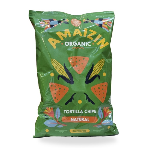 AMAIZIN ORGANIC GLUTEN FREE NATURAL TORTILLA CHIPS 150G