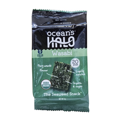 [0811670031887] OCEAN'S HALO WASABI SEAWEED 4G