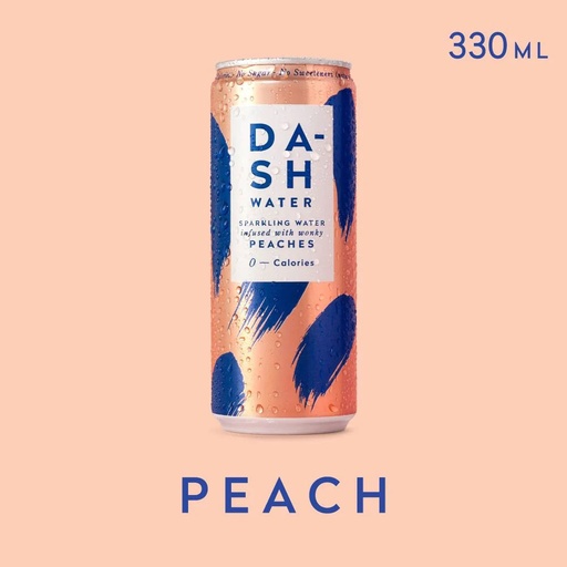 DASH SPARKLING WATER INFUSED PEACH 330ML