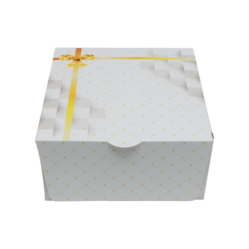 HOTPACK PRINTED CAKE BOX 15CM X 15CM 